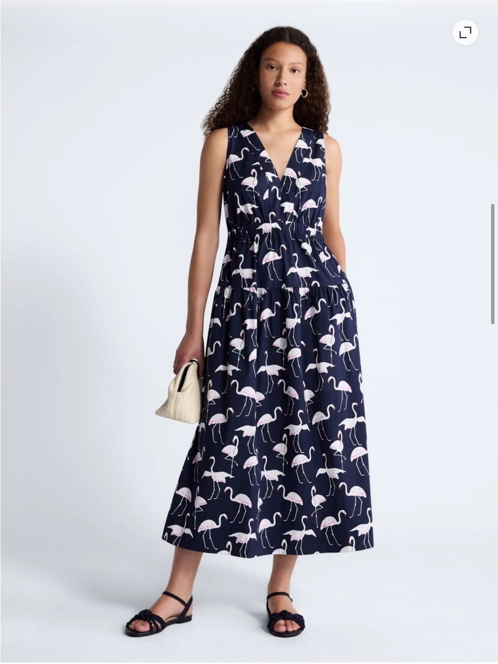 Free Assembly Sleeveless V-Neck Flamingo Maxi Dress